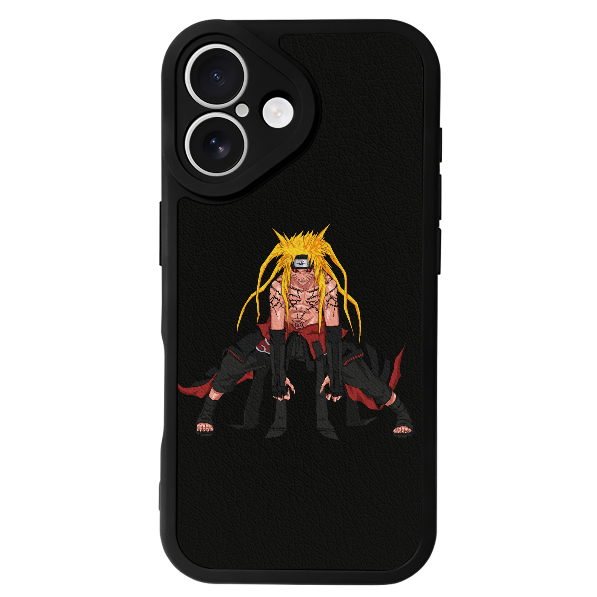 （画像用） NARUTO -ナルト- うずまき ナルト Uzumaki Naruto 【iPhone 16シリーズ対応】シリコンスマホケース（レザー調） 材質：シリコン